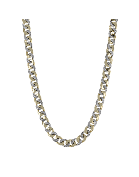 Gent Necklace in 14k Gold with Diamonds