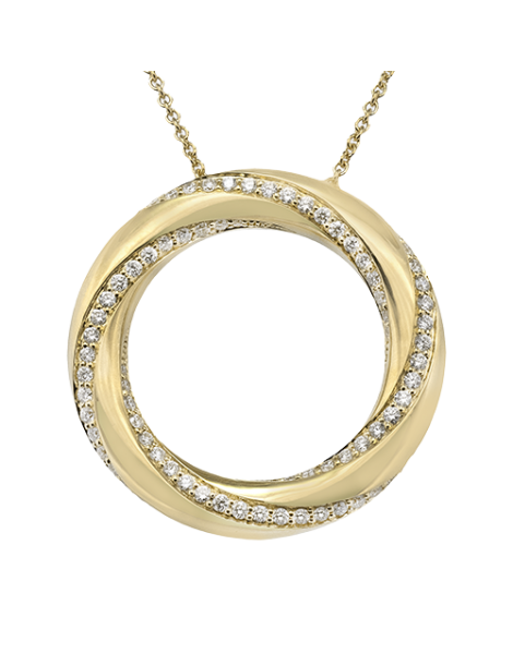 Pendant in 18k Gold with Diamonds