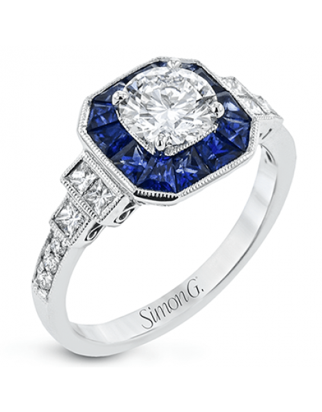 Engagement Ring in 18k Gold with Diamonds