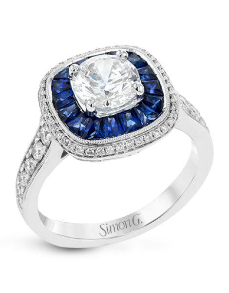 Engagement Ring in 18k Gold with Diamonds