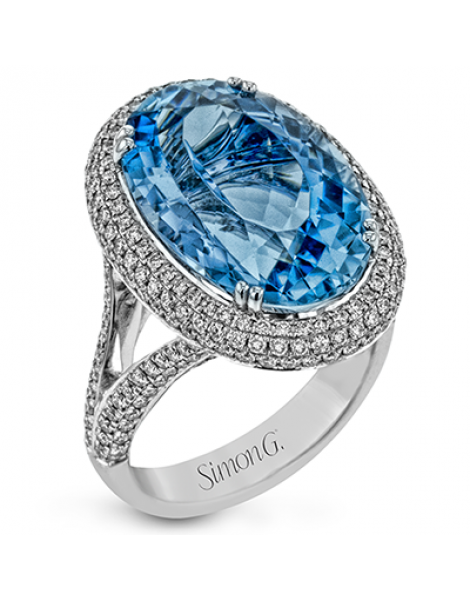 Color Ring in 18k Gold with Diamonds