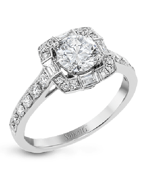 Engagement Ring in 18k Gold with Diamonds