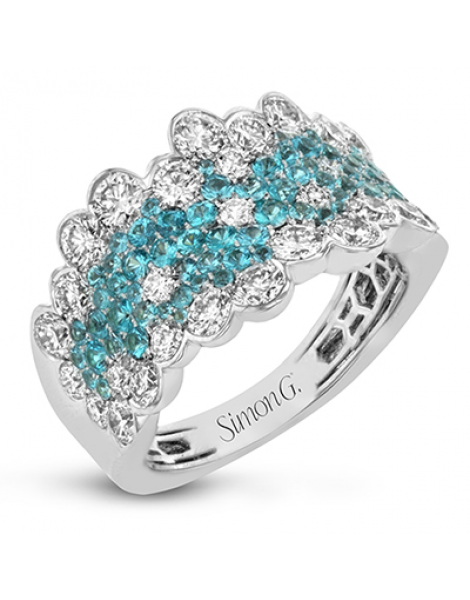 Color Ring in 18k Gold with Diamonds