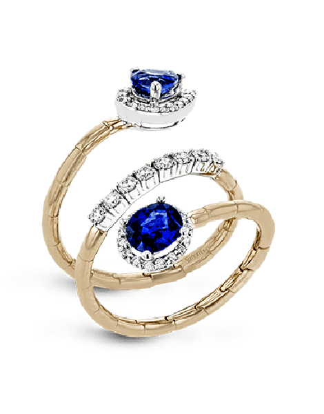 Color Ring in 18k Gold with Diamonds