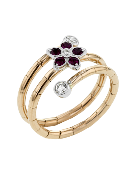 Right Hand Ring in 18k Gold with Diamonds