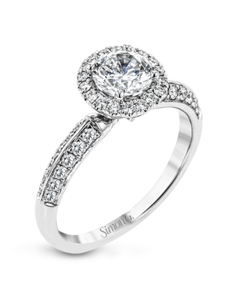 Engagement Ring in 18k Gold with Diamonds