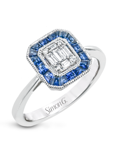 Color Ring in 18k Gold with Diamonds