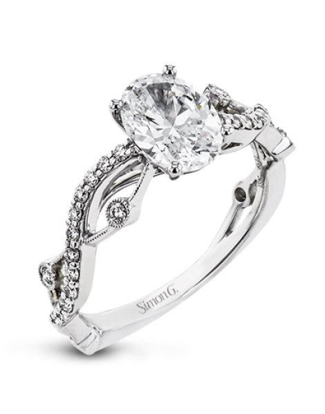 Engagement Ring in 18k Gold with Diamonds