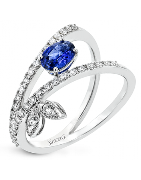 Color Ring in 18k Gold with Diamonds