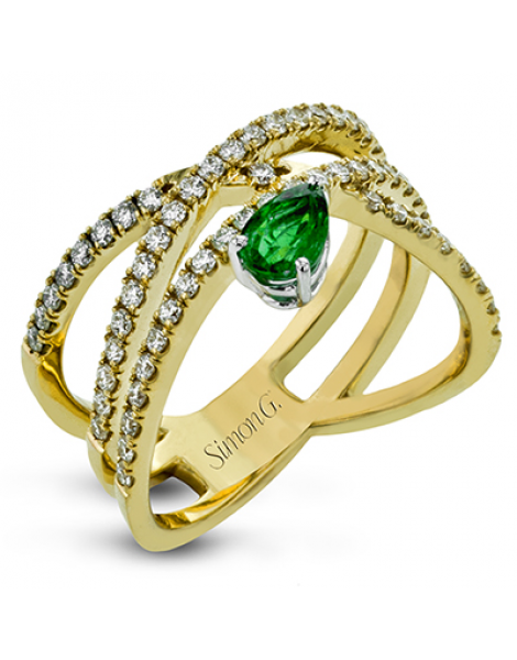 Color Ring in 18k Gold with Diamonds