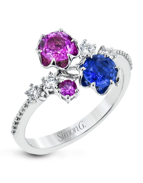 Color Ring in 18k Gold with Diamonds