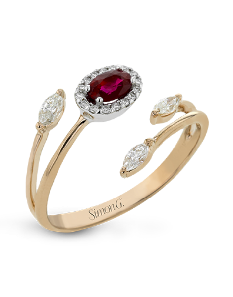 Color Ring in 18k Gold with Diamonds