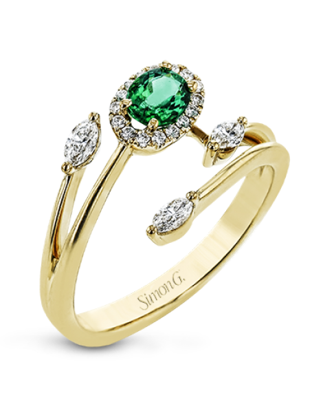 Color Ring in 18k Gold with Diamonds