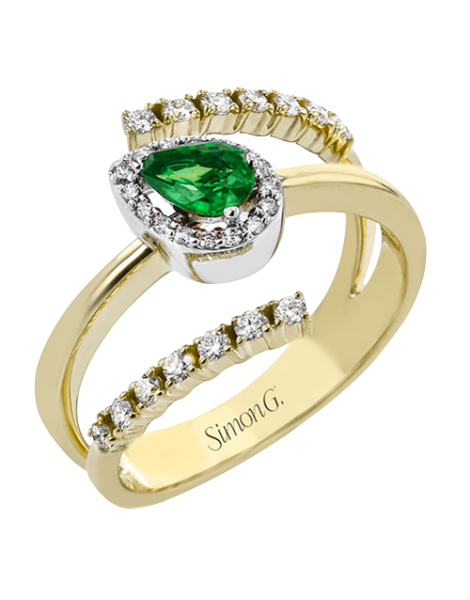Color Ring in 18k Gold with Diamonds