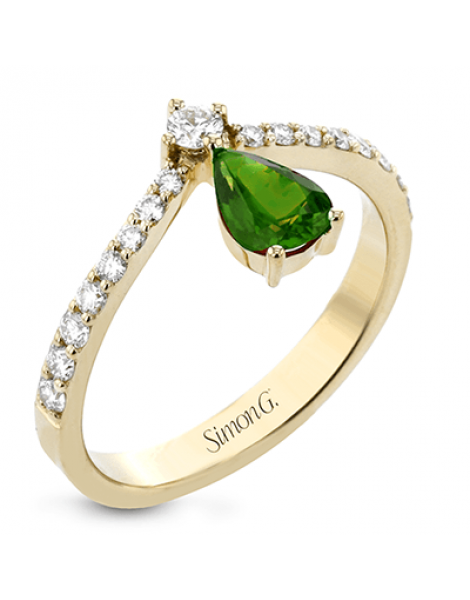 Color Ring in 18k Gold with Diamonds