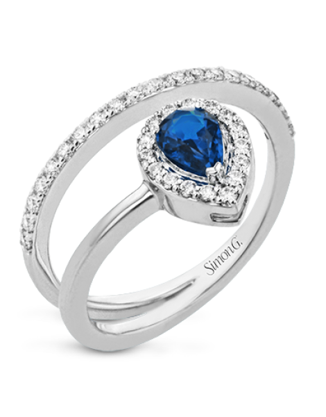 Color Ring in 18k Gold with Diamonds