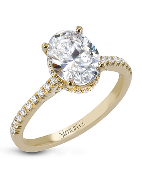 Engagement Ring in 18k Gold with Diamonds