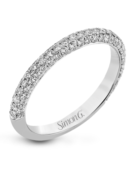Wedding Band in 18k Gold with Diamonds