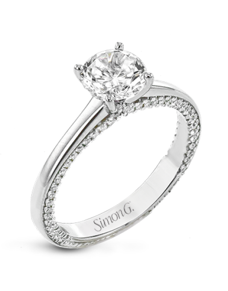 Engagement Ring in 18k Gold with Diamonds