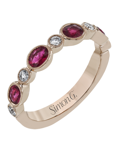 Color Ring in 18k Gold with Diamonds