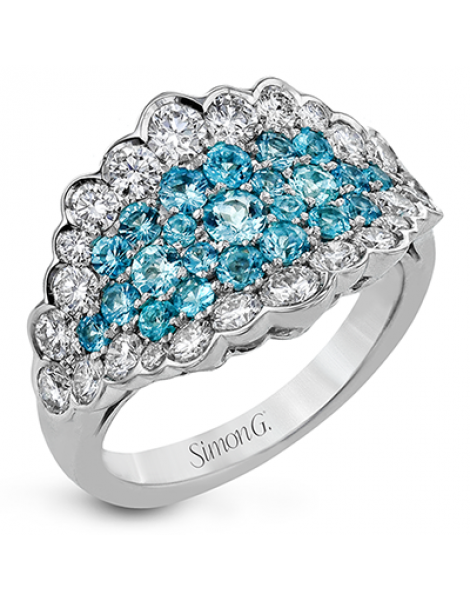 Color Ring in 18k Gold with Diamonds