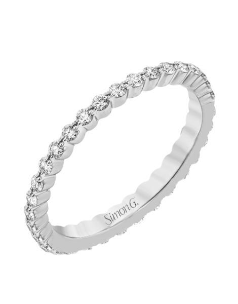 Wedding Band in 18k Gold with Diamonds