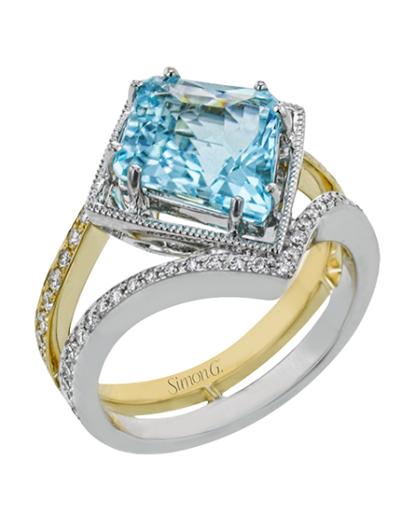 Color Ring in 18k Gold with Diamonds