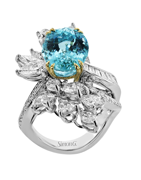 Color Ring in 18k Gold with Diamonds
