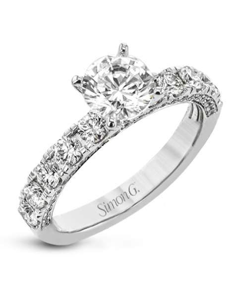 Engagement Ring in 18k Gold with Diamonds