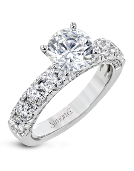 Engagement Ring in 18k Gold with Diamonds