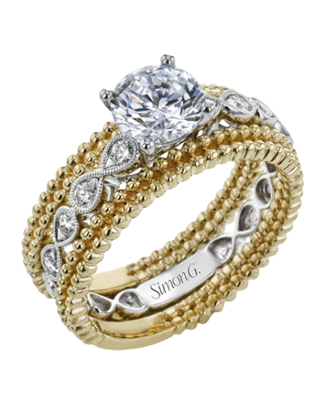 Wedding Set in 18k Gold with Diamonds