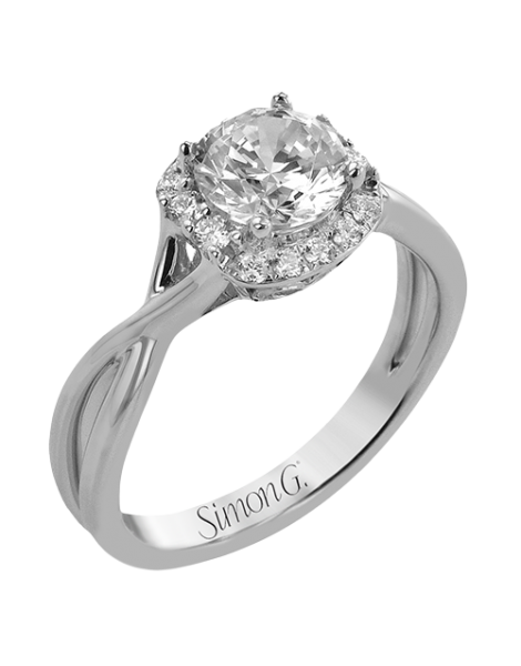 Engagement Ring in 18k Gold with Diamonds