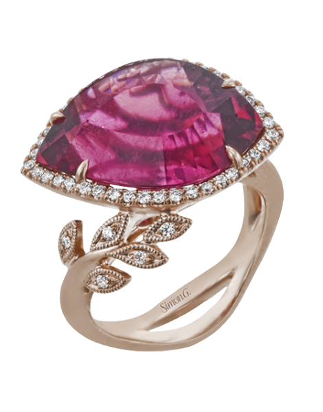 Color Ring in 18k Gold with Diamonds