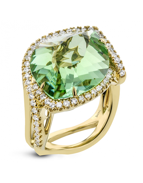 Color Ring in 18k Gold with Diamonds