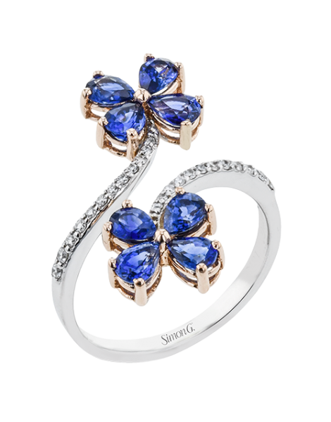 Color Ring in 18k Gold with Diamonds