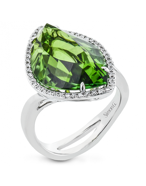 Color Ring in 18k Gold with Diamonds