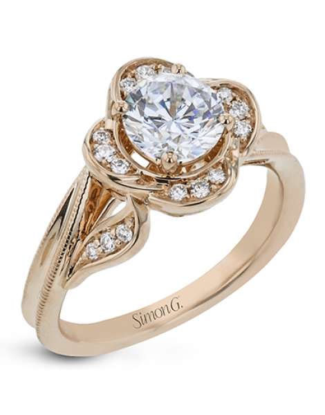 Engagement Ring in 18k Gold with Diamonds