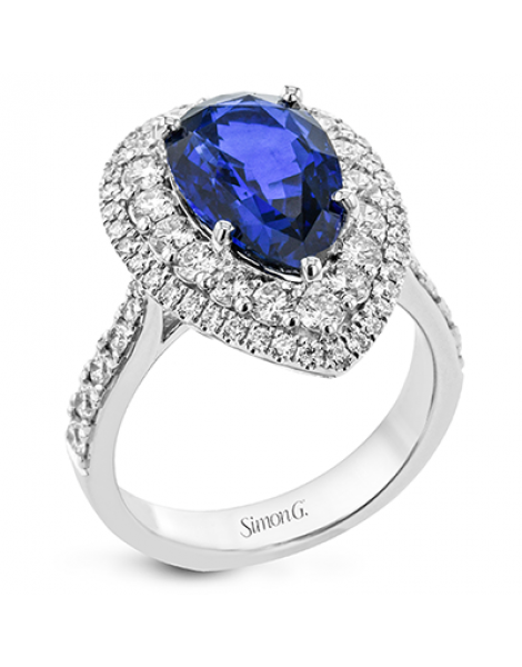 Color Ring in 18k Gold with Diamonds