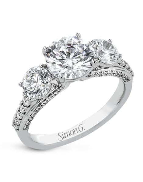 Engagement Ring in 18k Gold with Diamonds