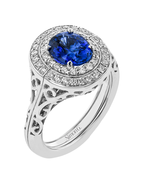 Color Ring in 18k Gold with Diamonds