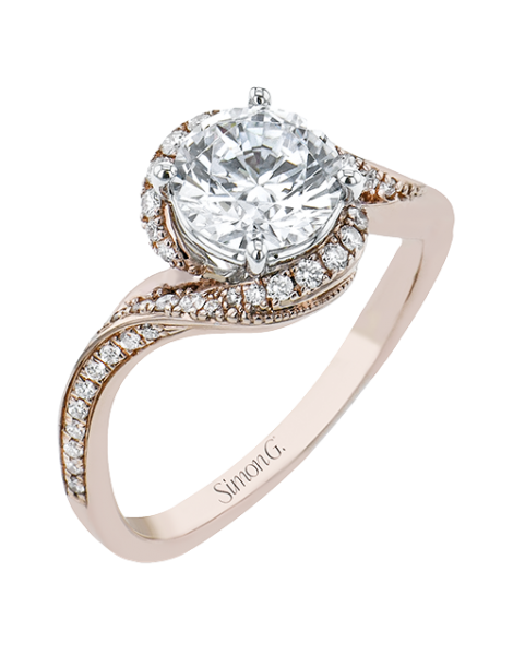 Engagement Ring in 18k Gold with Diamonds