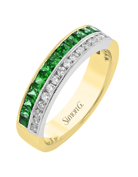 Color Ring in 18k Gold with Diamonds