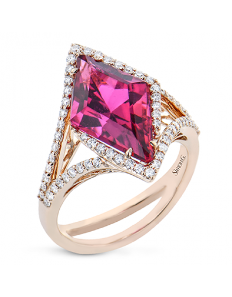 Color Ring in 18k Gold with Diamonds
