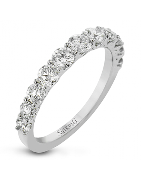 Wedding Band in 18k Gold with Diamonds