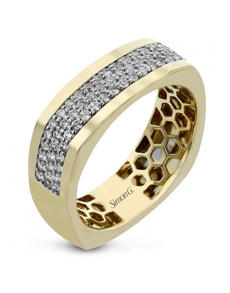 Men Ring in 14k Gold with Diamonds