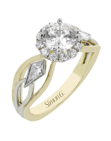 Engagement Ring in 18k Gold with Diamonds