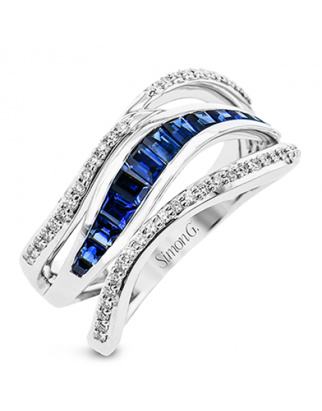 Color Ring in 18k Gold with Diamonds