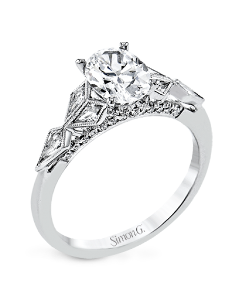 Engagement Ring in 18k Gold with Diamonds