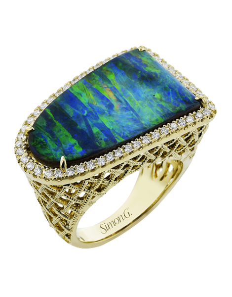 Color Ring in 18k Gold with Diamonds