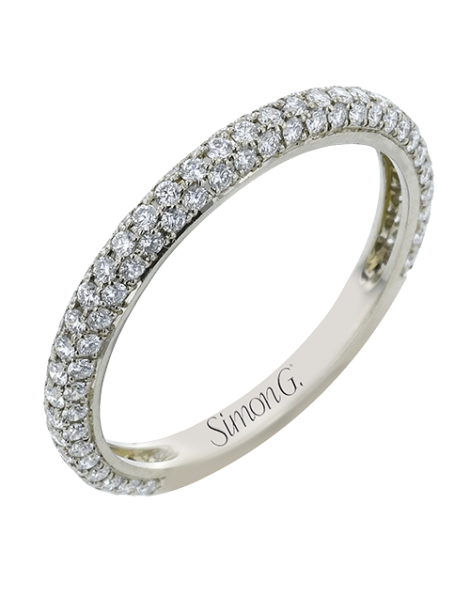 Wedding Band in 18k Gold with Diamonds